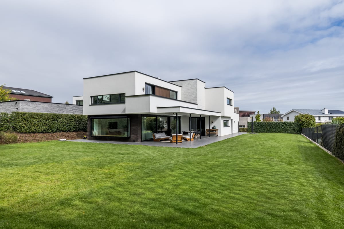 The villa from the rear garden